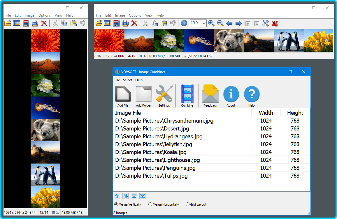 VovSoft Image Combiner 1.2 5d81902eba28da67c064d2d1422c3108