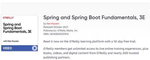 Spring and Spring Boot Fundamentals, 3E [Video]