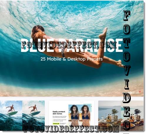 25 Blue Paradise Lightroom Presets - 7264587