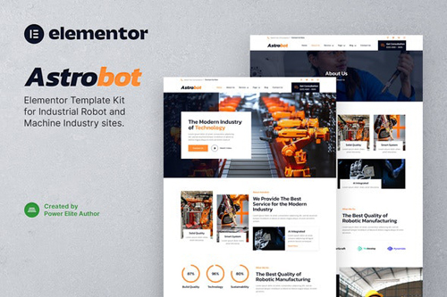 ThemeForest Astrobot - Industrial Robot & Machine Industry Elementor Template Kit 38136565