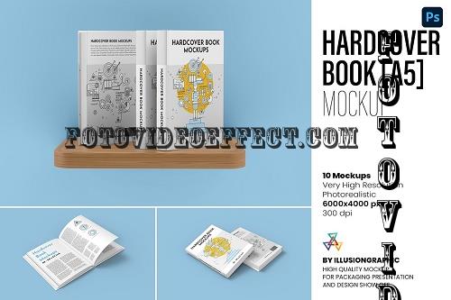 Hardcover Book Mockups - A5 - 7246958