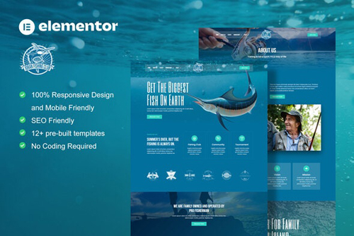 ThemeForest Joran - Fishing Club Elementor Template Kit 38118857