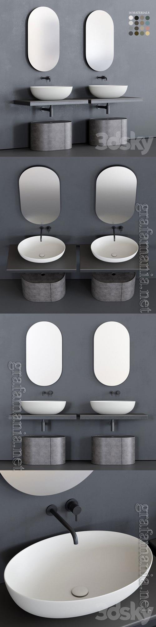 Ceramica Cielo Multiplo set 3 3D Model