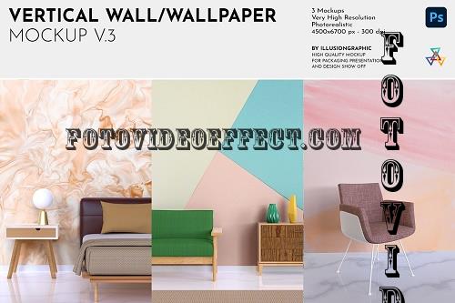 Vertical Wall/Wallpaper Mockup v.3 - 7265170