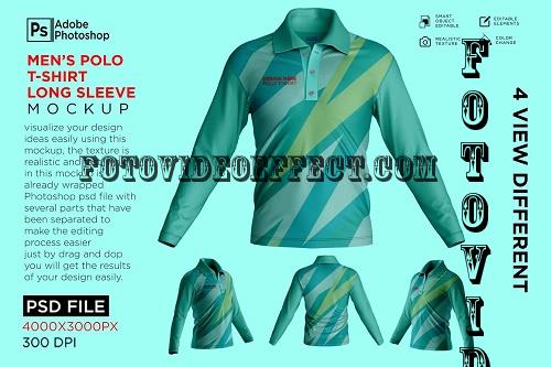 Men's Polo T-Shirt Mockup - 7234782