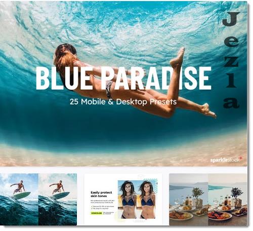 25 Blue Paradise Lightroom Presets - 7264587