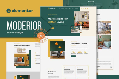 ThemeForest Moderior - Interior Design Elementor Template Kit 38161904