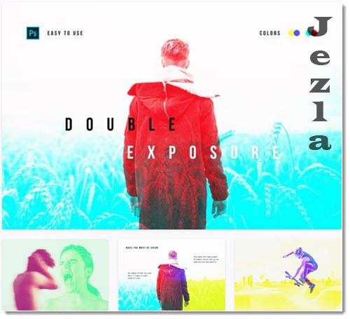 Double Color Exposure Photo Effect - 5397406