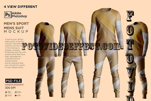 Sport Mens Suit Long Sleeve Mockup - 7236305