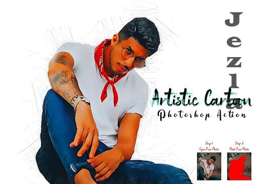 Artistic Cartoon Photoshop Action - 7264449
