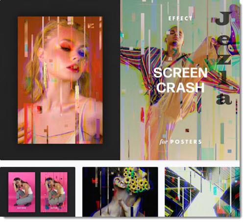 Screen Crash Effect for Posters - 7190959