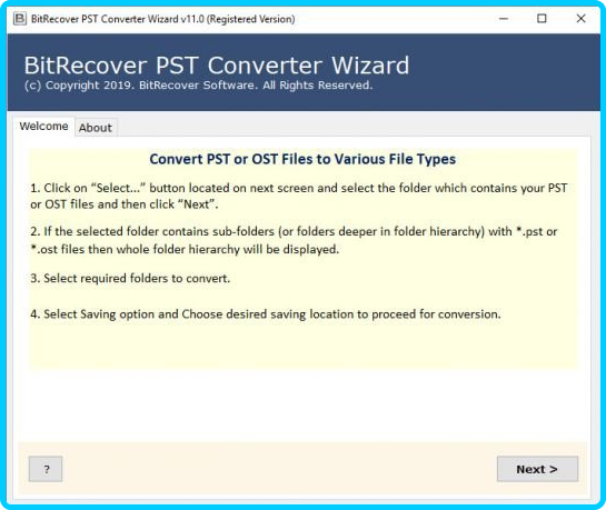 BitRecover PST Converter Wizard 13.2.0.0 809140fa338b27aadd88474923671204