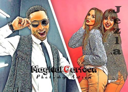 Magical Cartoon Photoshop Action - 7267545