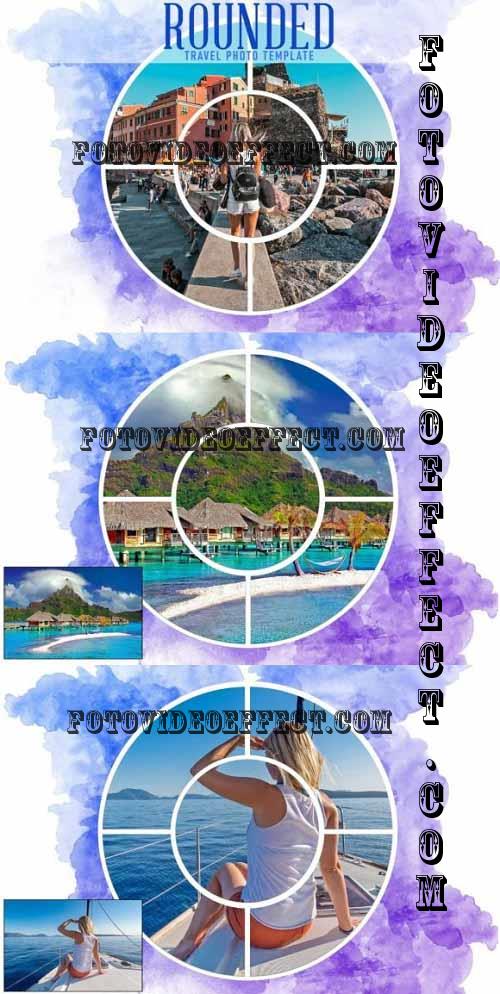Rounded Travel Photo Template