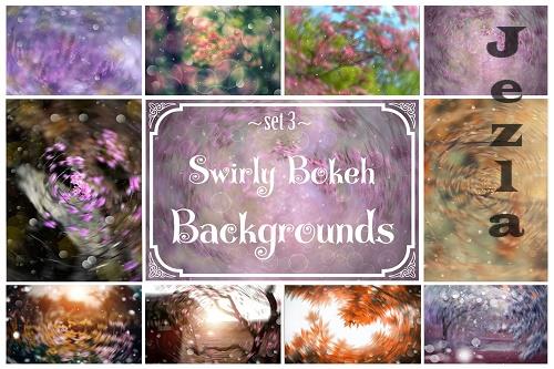 Swirly Bokeh Overlays, Bokeh Backgrounds, Portrait Overlays - 1771448