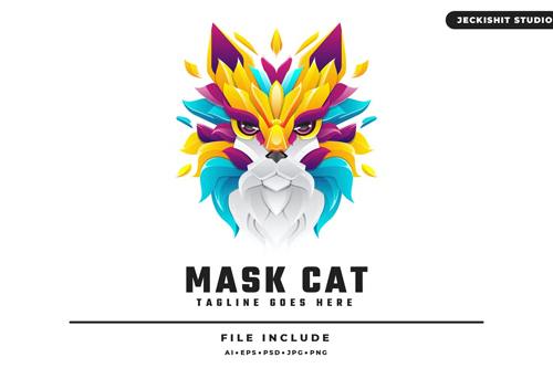Cat Gradient Logo