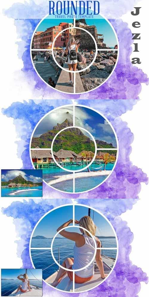 Rounded Travel Photo Template