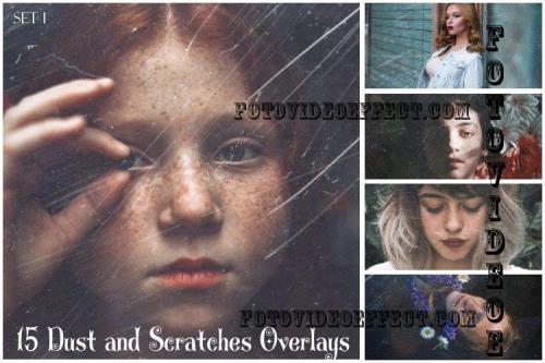 Dust And Scratches Film Overlays, Photoshop Overlays - 1839764