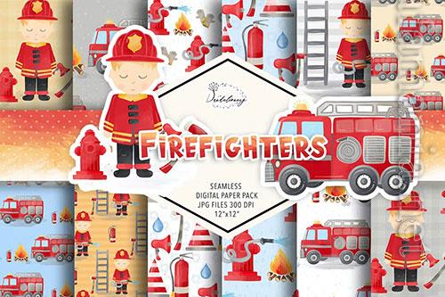Firefighters digital paper pack