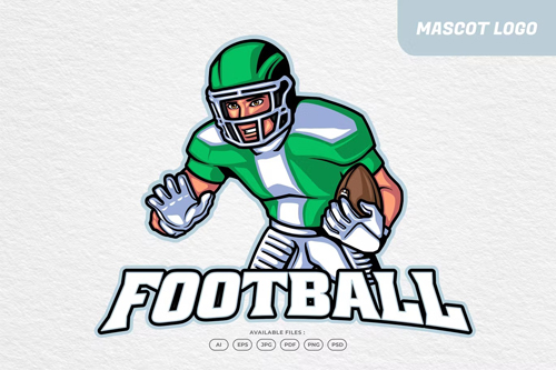 American Football Character Mascot Logo
