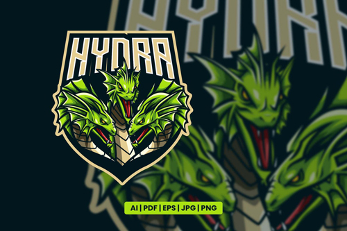 Hydra Mascot logo for esport and sport
