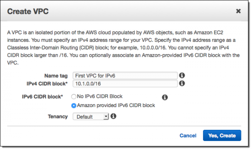 CloudAcademy - Enable IPv6 Support for your VPC and Resources 19.5.1