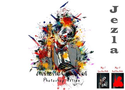 Artistic Colorful Photoshop Action - 7271604