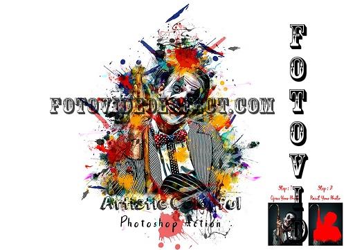 Artistic Colorful Photoshop Action - 7271604