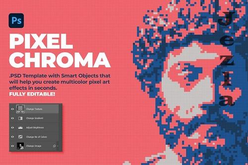 Pixel Chroma PSD Template - 7265593