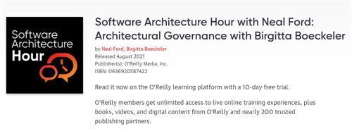 Software Architecture Hour with Neal Ford Architectural Governance with Birgitta Boeckeler