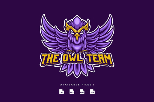 Owl Mascot Logo v. 02