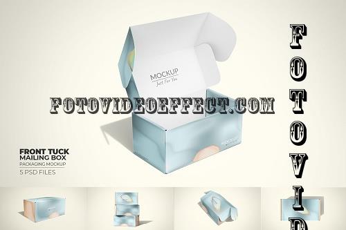Front Tuck Mailing Box Mockup - 7281516