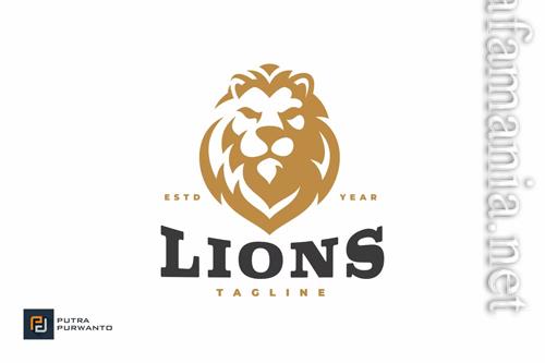 Hipster Lion Head Logo Design