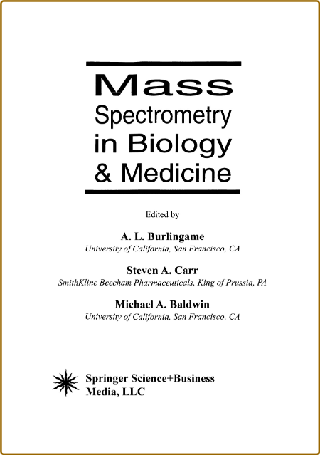 Burlingame A  Mass Spectrometry in Biology and Medicine 2000 D86d5521bc81933d691128d6f8b39322