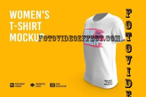 Women's T-Shirt Mockup - 7150678