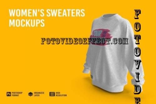 Women's Sweaters Mockup - 7150680