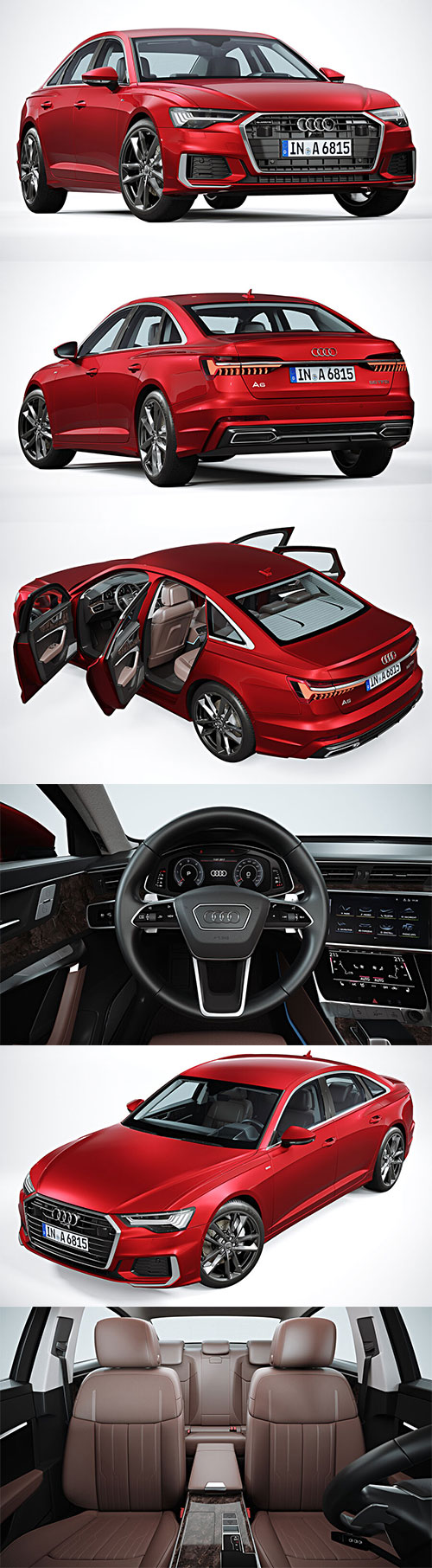 Audi A6 S-Line 55 TFSI 2019 3D Model