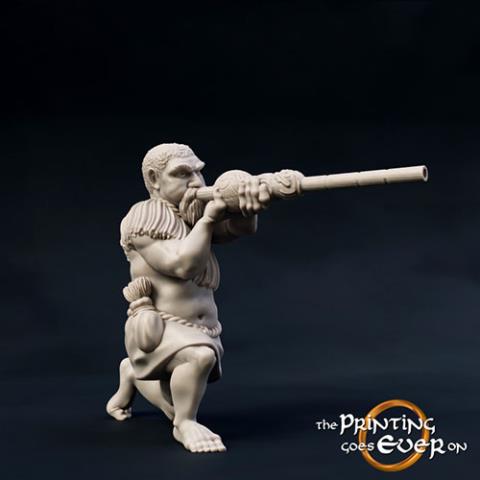 3D Print Model Woodwose with Blowpipe