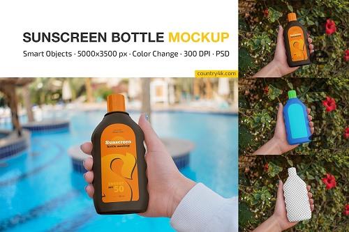 Sunscreen Bottle Mockup Set - 7292012
