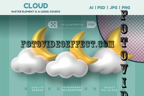 Set Cloud Realistic Weather Raster - 7290815