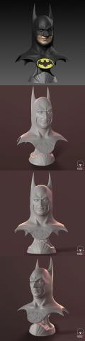 3D Print Models Batman 1989 Bust - Michael Keaton