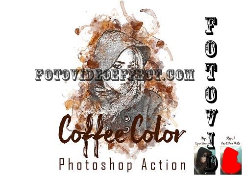 Coffee Color Photoshop Action - 7293750