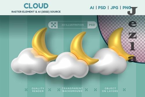 Set Cloud Realistic Weather Raster - 7290815