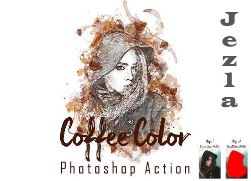 Coffee Color Photoshop Action - 7293750