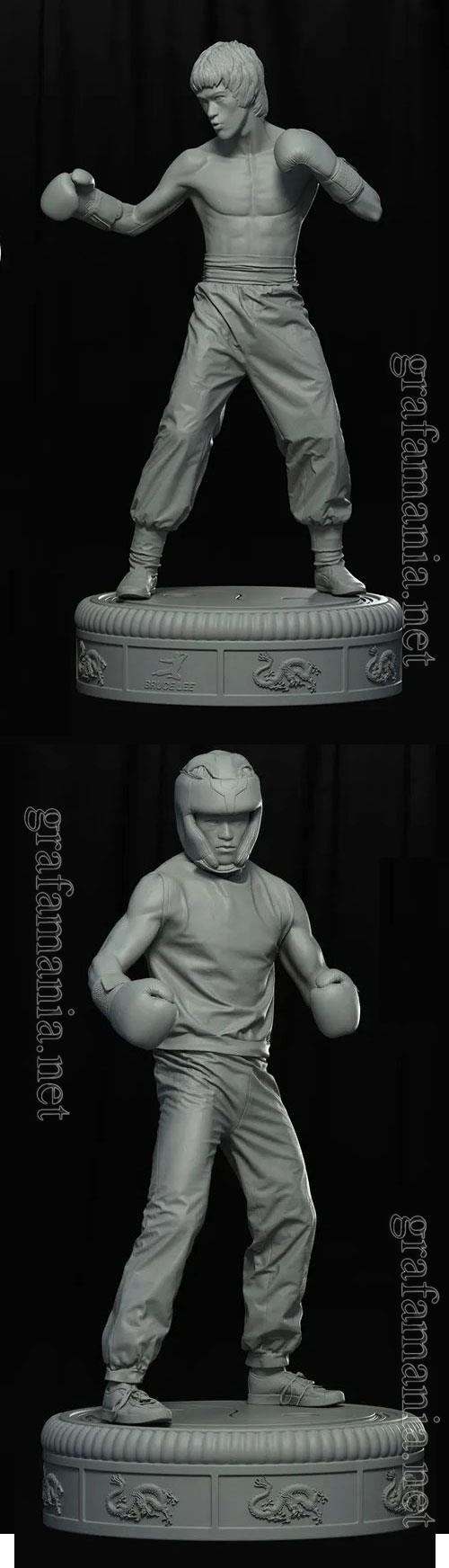 Bruce Lee and Enemy 3D Print Model 