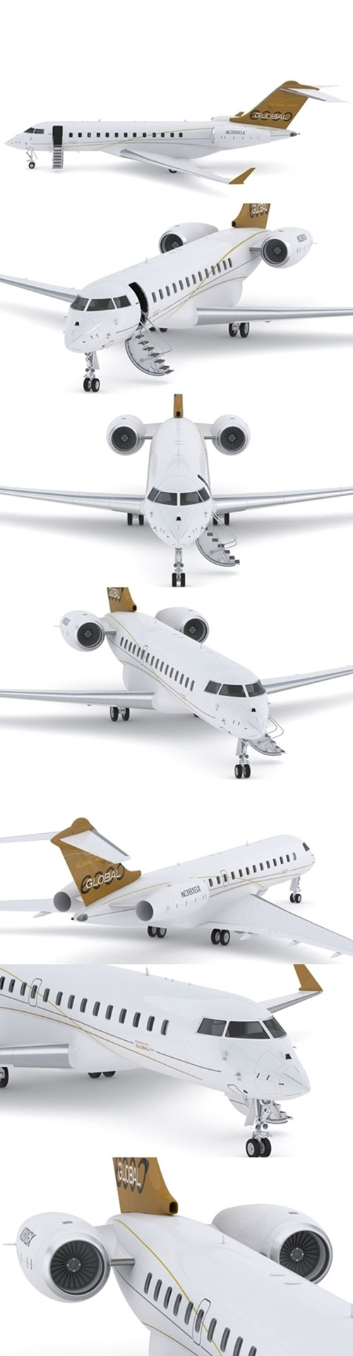 Bombardier Global 6000 3D Model