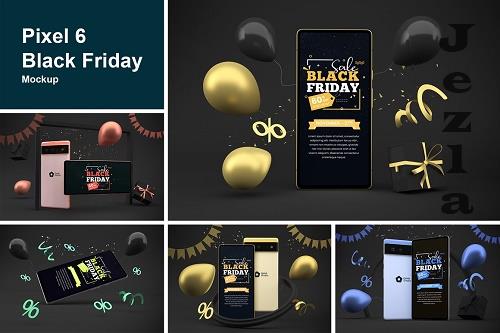 Pixel 6 Black Friday Mockup - 6690877