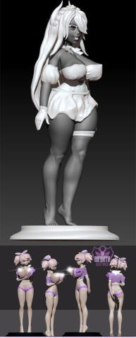 Anime Girl 3D Print Model 