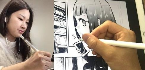 iPad Manga Drawing in Clip Studio