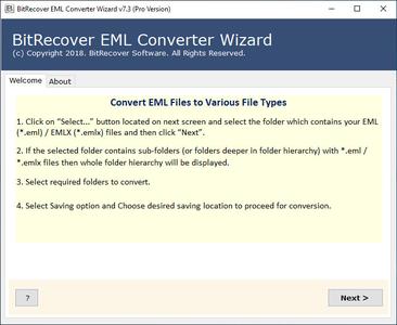 BitRecover EML Converter Wizard 9.6